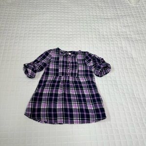 OshKosh Girls Purple Plaid Top 2T